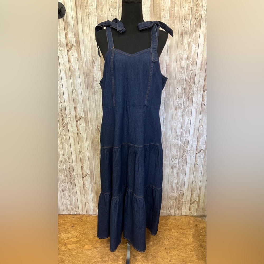 Blue Tiered Ruffled Halter Maxi Sundress